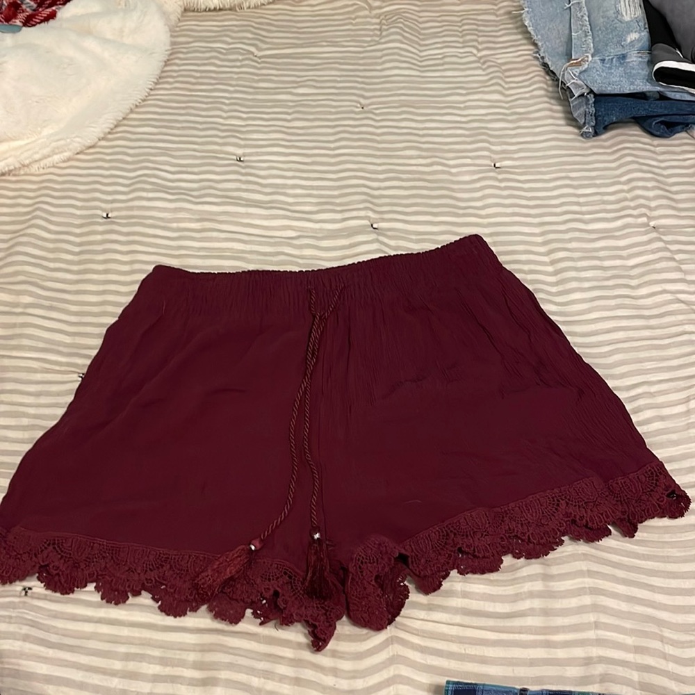 Woman’s Large Maroon Dress Shorts